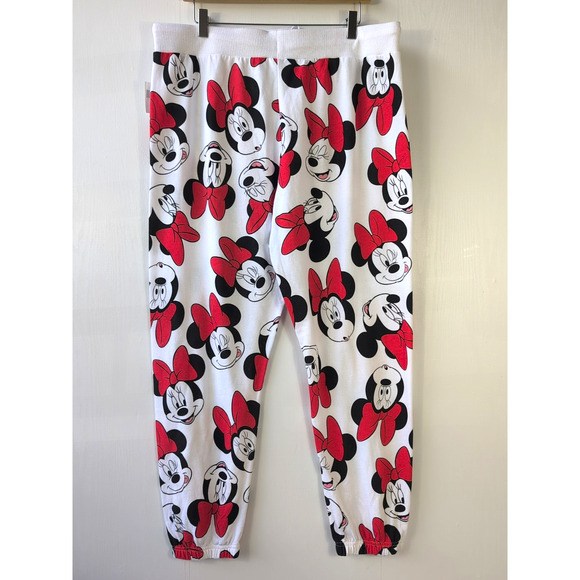 Disney Joggers Womens XL Minnie Mouse All Over Print Lightweight Pants NWT - Picture 2 of 13